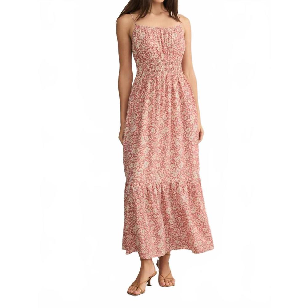 Z Supply Pink Floral Maxi Dress- like new